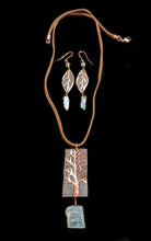 copper tree & kyanite pendant set - sunroot studio