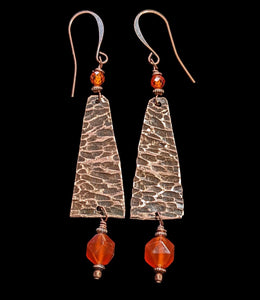 Copper & Carnelian Earrings