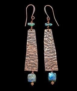 Copper & Green Labradorite Earrings