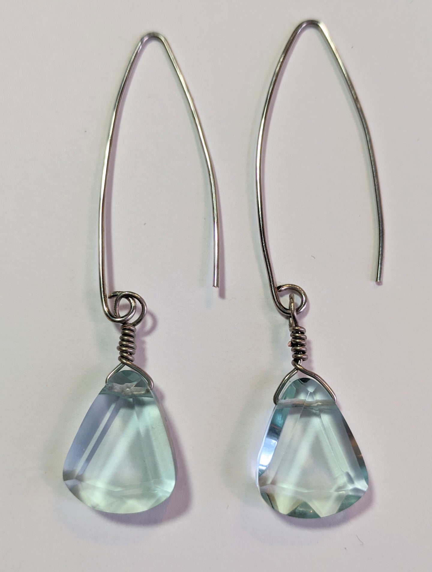 crystal blue earrings - sunroot studio