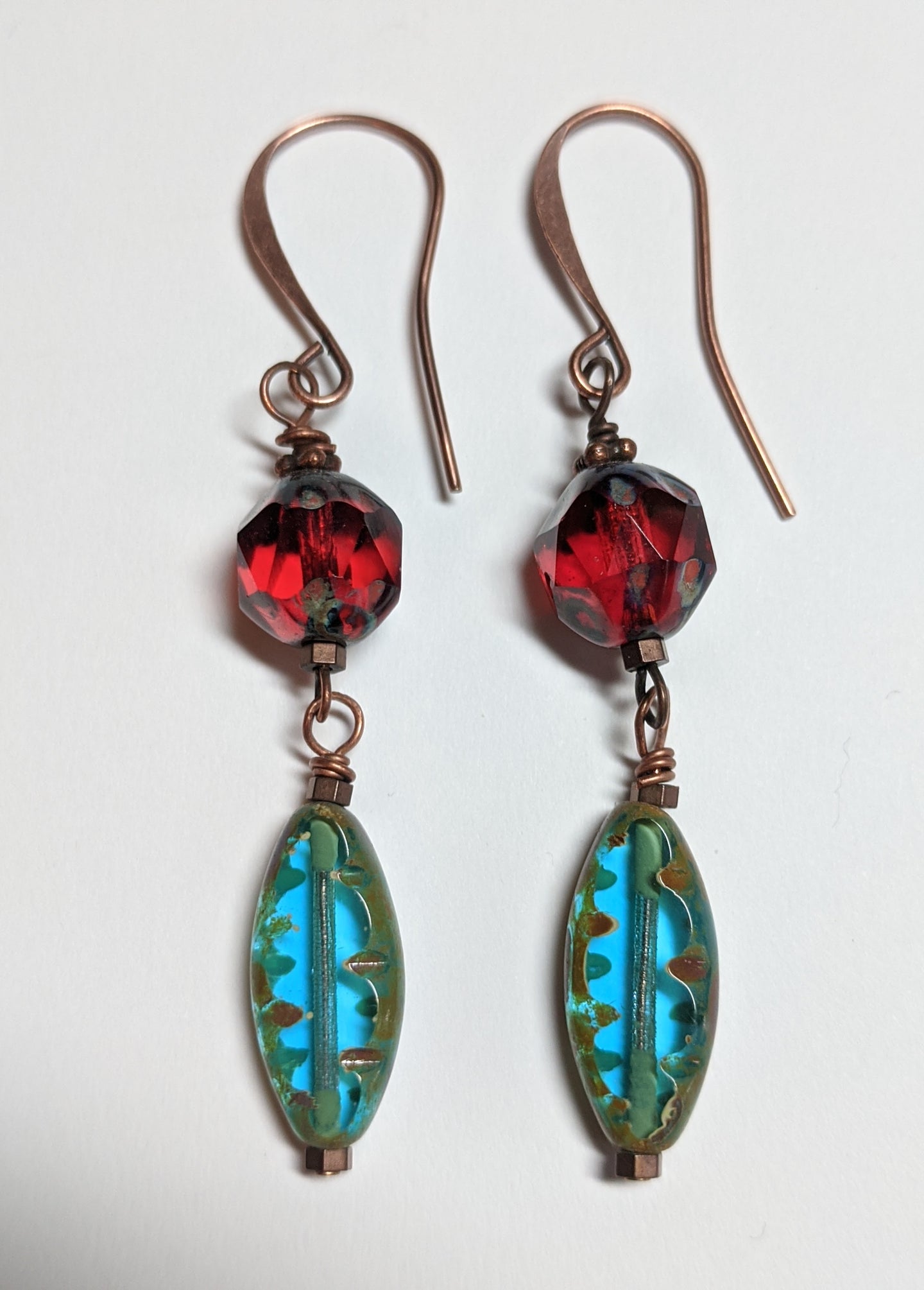 czech glass earrings - sunroot studio