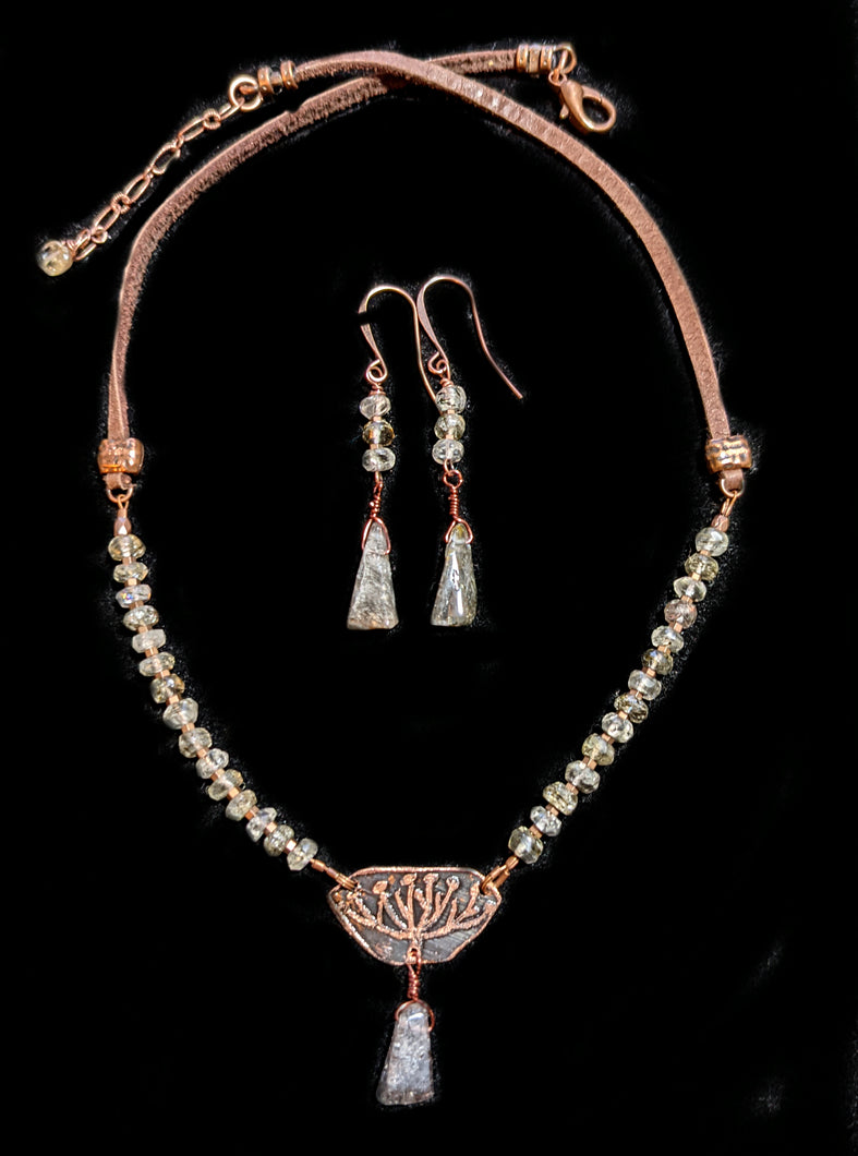 Dill Flower & Rutilated Quartz Set - Sunroot Studio 