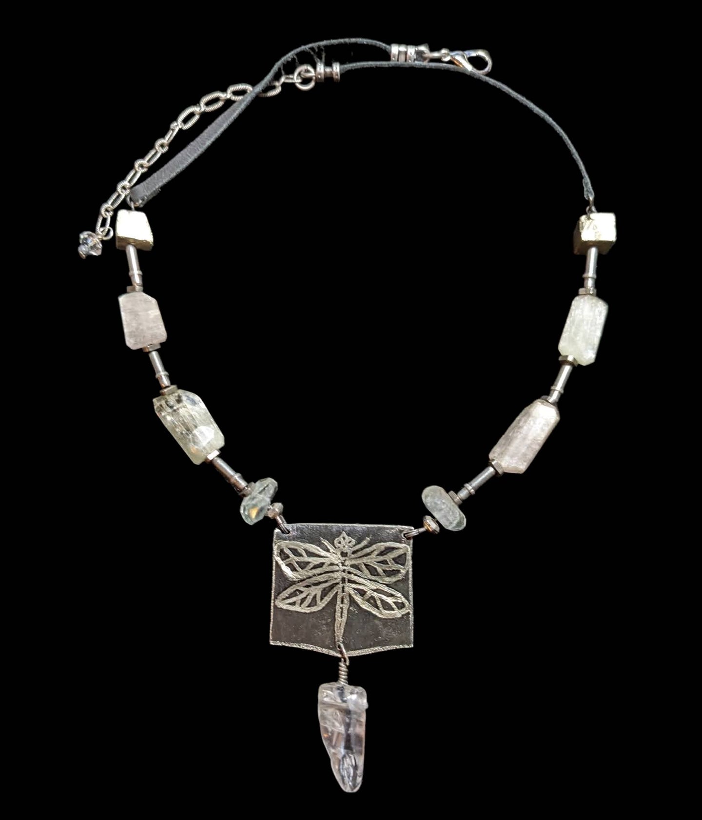 dragonfly & kunzite set