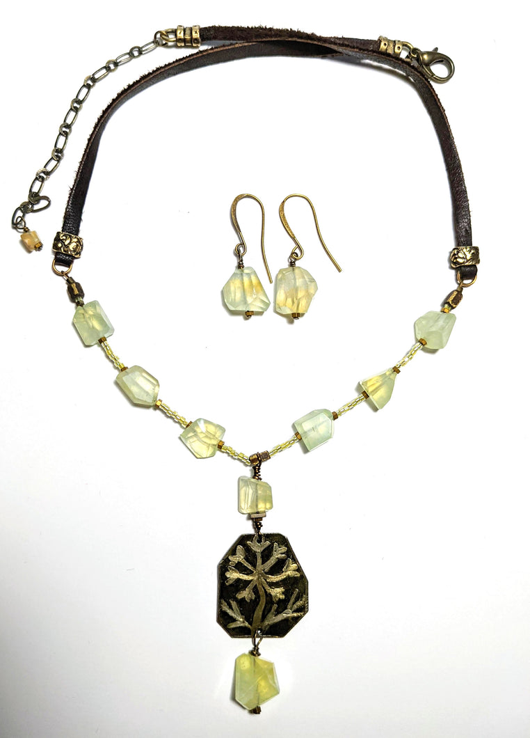 Flower & Prehnite Set - Sunroot Studio