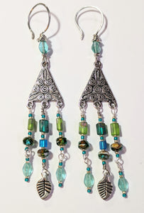 Glass Chandelier Earrings # 1 - Sunroot Studio