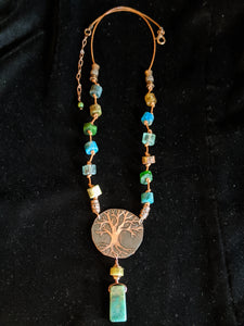 Copper Tree Set With Mixed Stones - Sunroot Studio