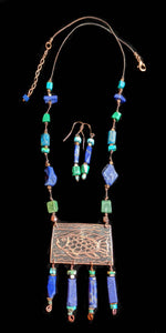 Art and Metal Jewelry - Copper Fish Necklace Set - Sunroot Studio