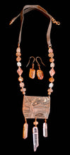  copper deer & moon necklace set- sunroot studio