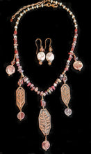  copper botanical and mixed stones necklace set - sunroot studio