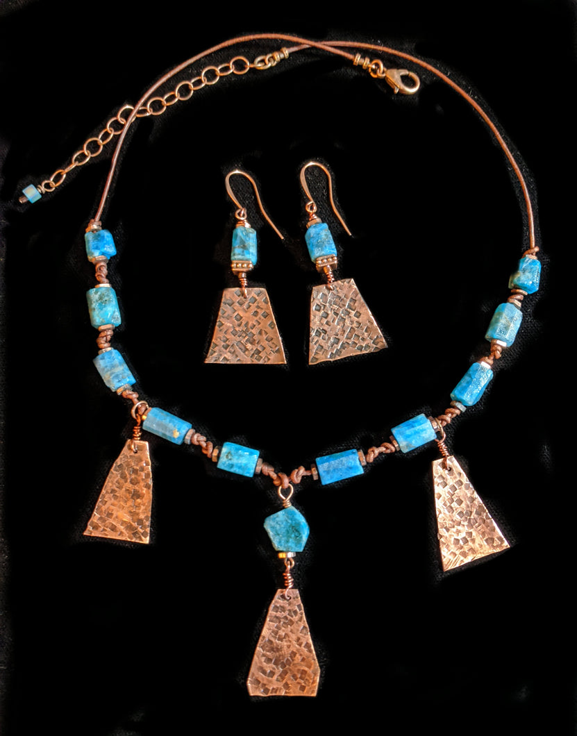 Tribal Copper & Apatite Set - Sunroot Studio