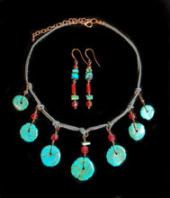 tribal turquoise & leather set - sunroot studio