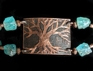 Copper Tree & Apatite Bracelet - Sunroot Studio