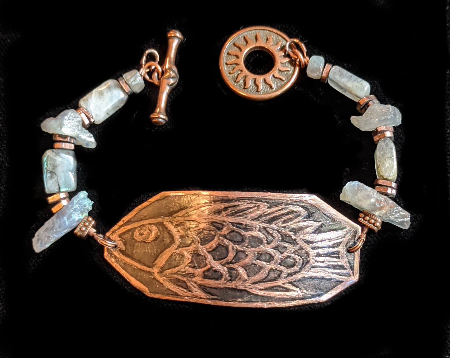  copper fish bracelet - sunroot studio