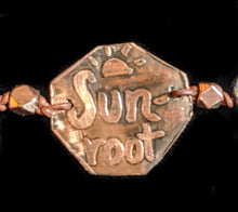 copper lotus & lapis bracelet - sunroot studio