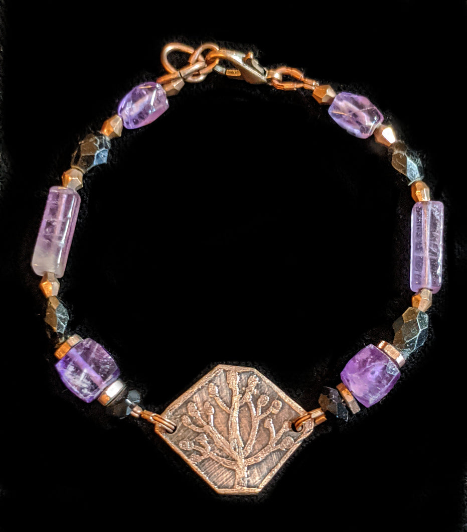 Art and Metal Jewelry - Copper Dill Bracelet - Sunroot Studio