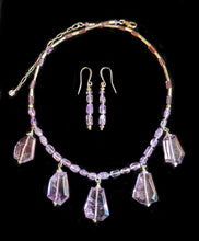 quartz & amethyst necklace set - sunroot studio