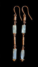 copper leaf & kyanite pendant set