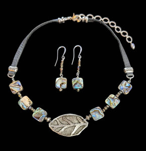 Leaf & Abalone Choker Set