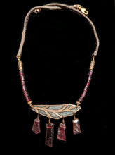 leaf & garnet necklace - sunroot studio
