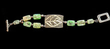 leaf & kyanite bracelet