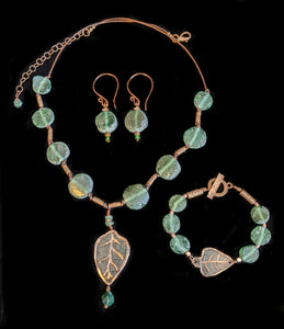 Leaf & Roman Glass Set 