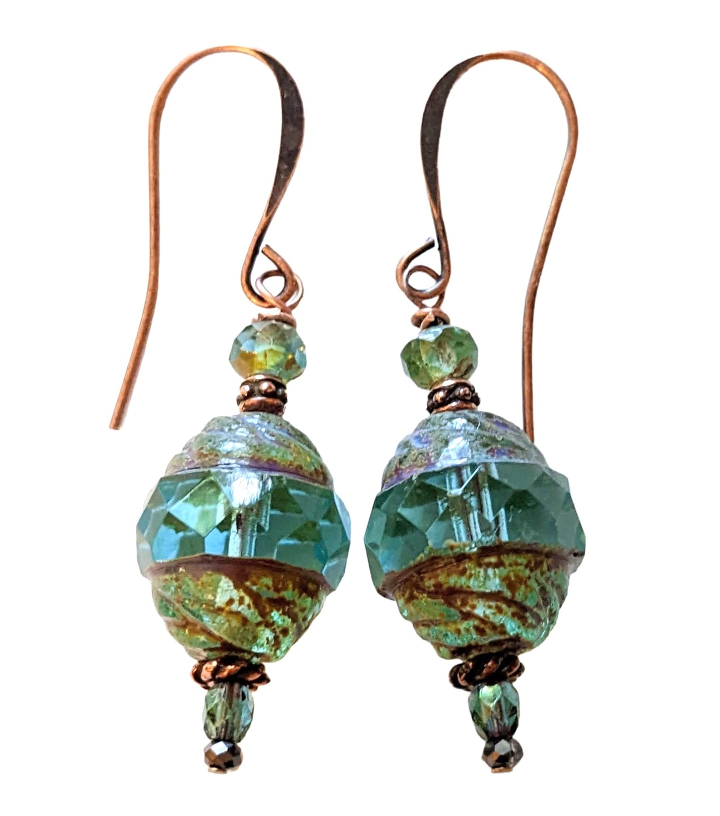 light aqua crystal earrings