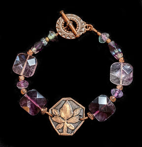 Lotus & Fluorite Bracelet