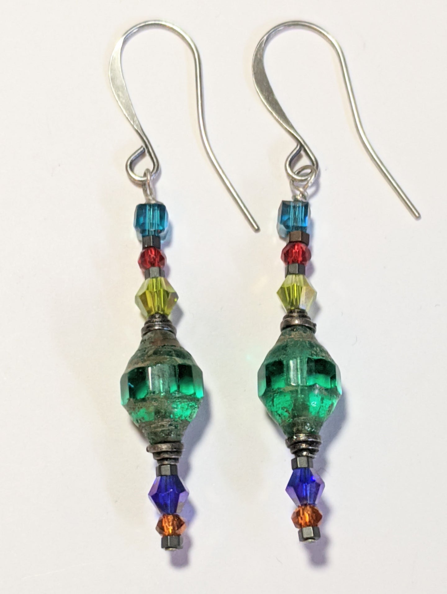 multicolored crystal earrings # 4 - sunroot studio