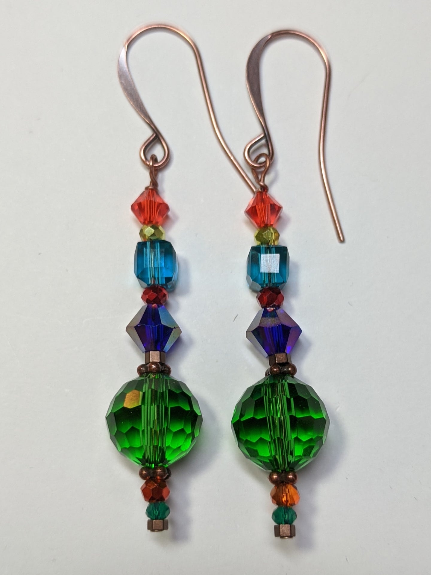 multicolored crystal earrings # 5 - sunroot studio
