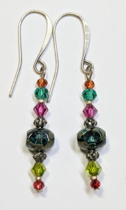 Multicolored  Crystal & Czech Glass Earrings - Sunroot Studio