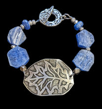 oak leaf & kyanite bracelet