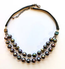 pearl & pyrite necklace - sunroot studio