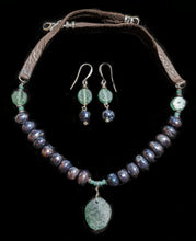 roman glass & pearl set