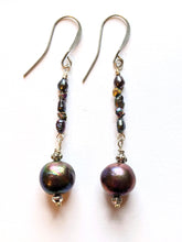 pearl & pyrite earrings - sunroot studio