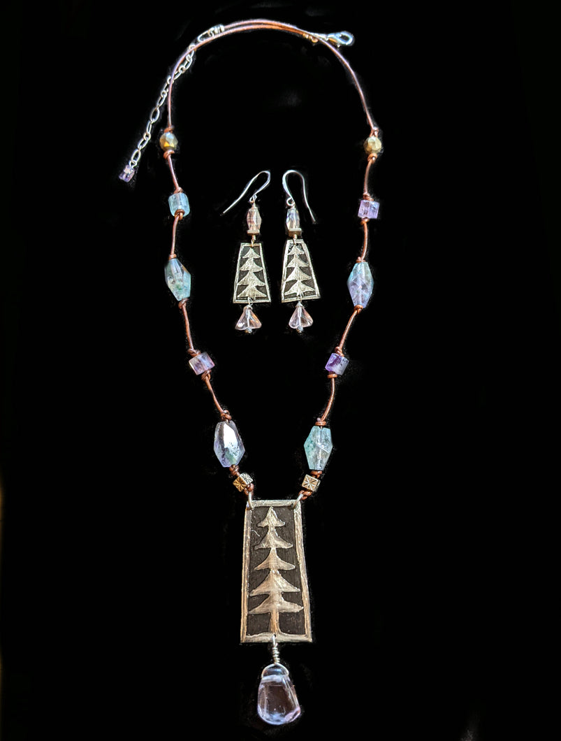 Pine Tree & Fluorite Set - Sunroot Studio