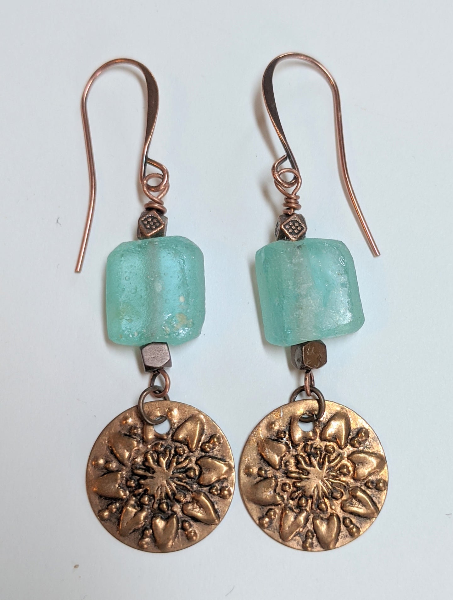 sunflower roman glass earrings - sunroot studio