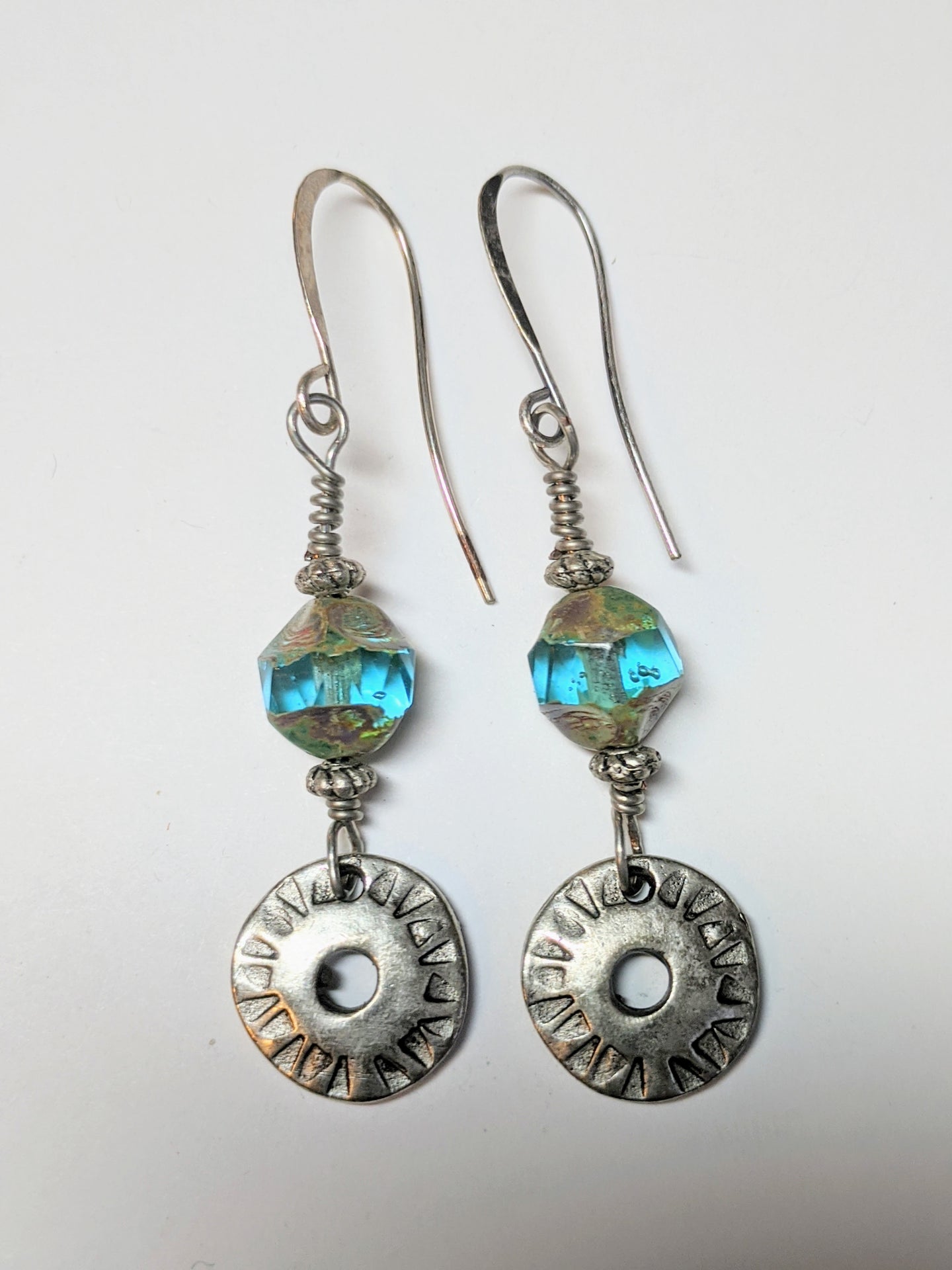 sun & aqua czech glass earrings - sunroot studio