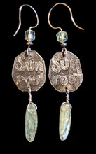 tree & kyanite earrings