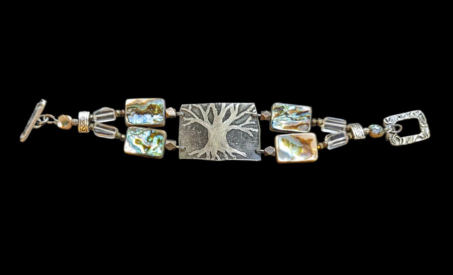 tree & abalone shell bracelet