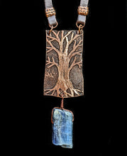tree & kyanite necklace