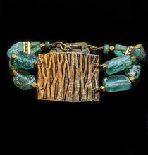 trees & roman glass bracelet