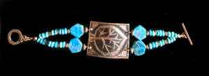 Copper Leaf & Apatite Necklace Set