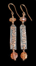 copper flower & sunstone earrings