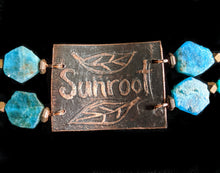 copper leaf & apatite necklace set