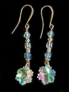 Crystal Snowflake Earrings # 6 - Sunroot Studio