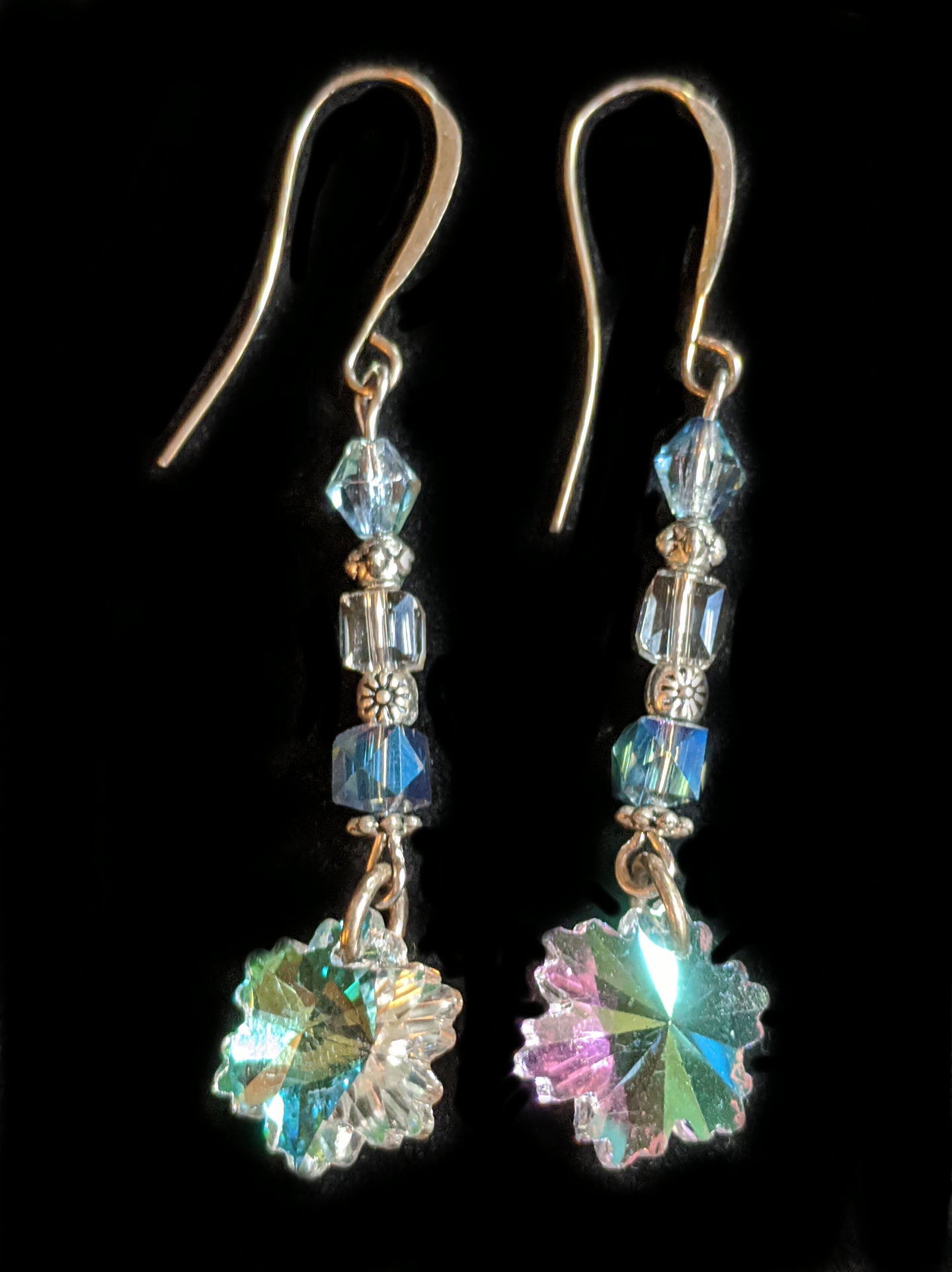 crystal snowflake earrings # 6 - sunroot studio