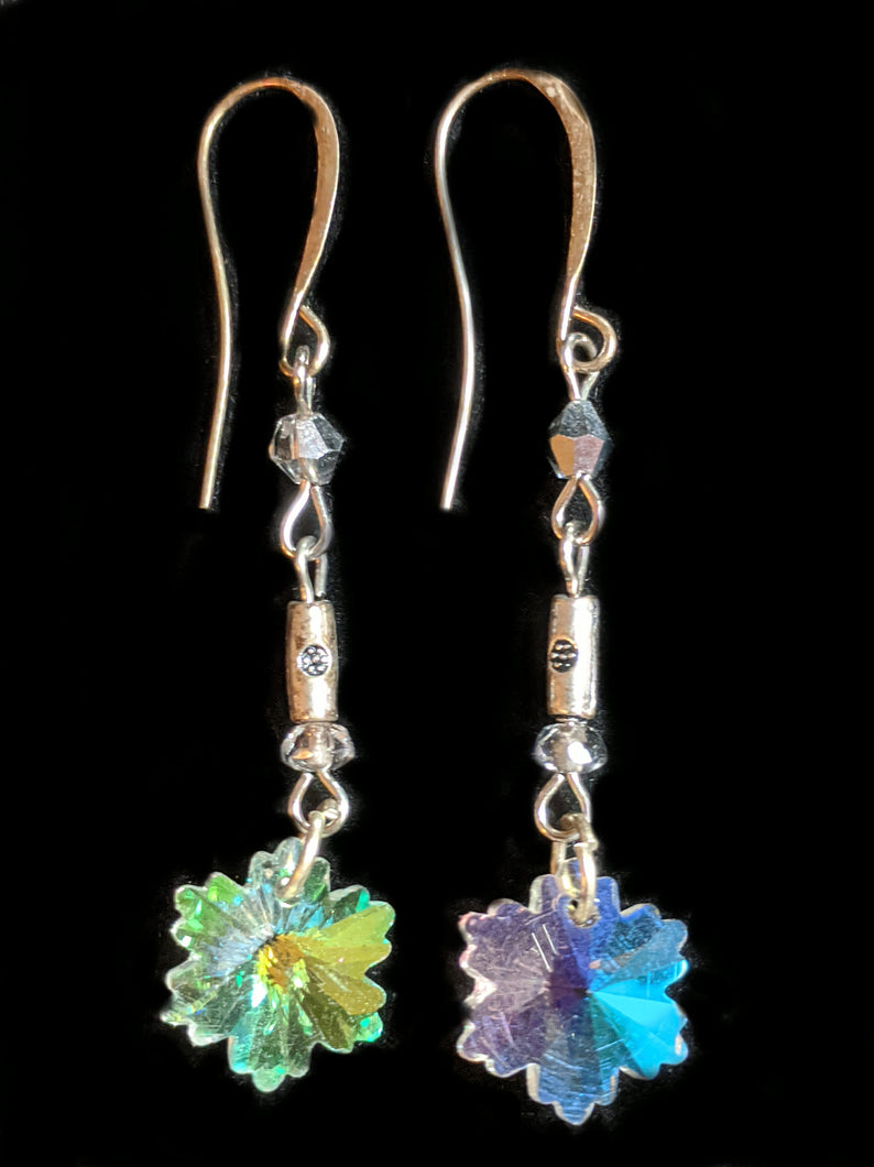 Crystal Snowflake Earrings # 7 - Sunroot Studio